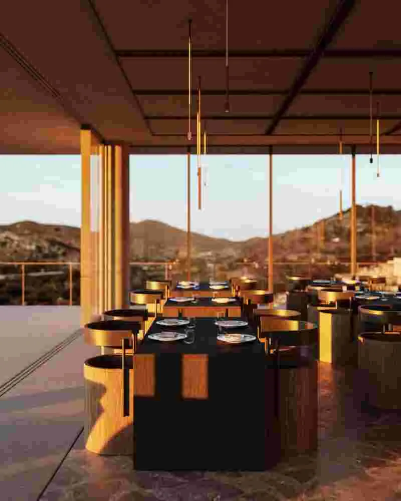 interior design of the restaurant