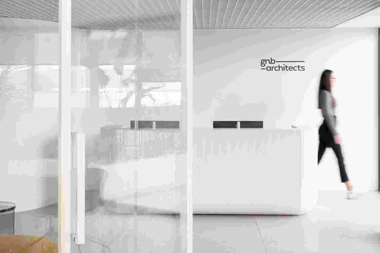 Reception desk at GNB Architects' offices.