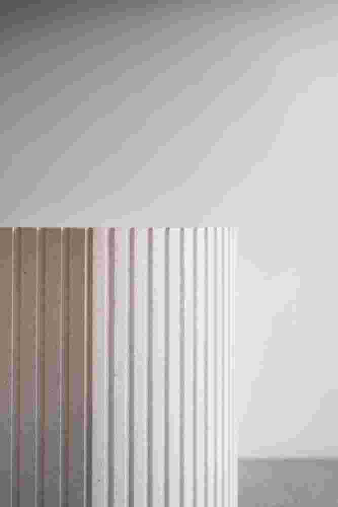 Close-up of reception desk details.