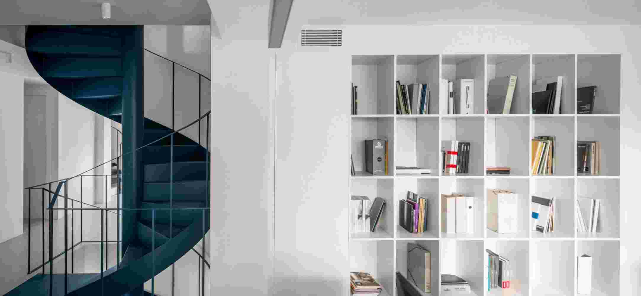 Part of the ground floor library with visible staircase details.